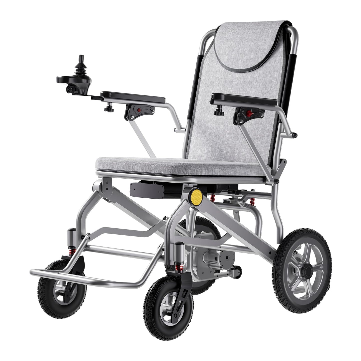 Electric Wheelchair – Lightweight Foldable - 38 lbs, Long Range with Removable Lithium Battery, All-Terrain Motorized, Airline Approved