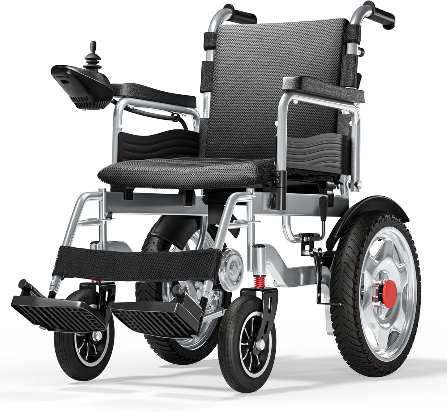 Electric Wheelchair for Adults, Foldable and Portable Power Chair, 25+ Mile Long Range, Lightweight All-Terrain Motorized Wheelchair